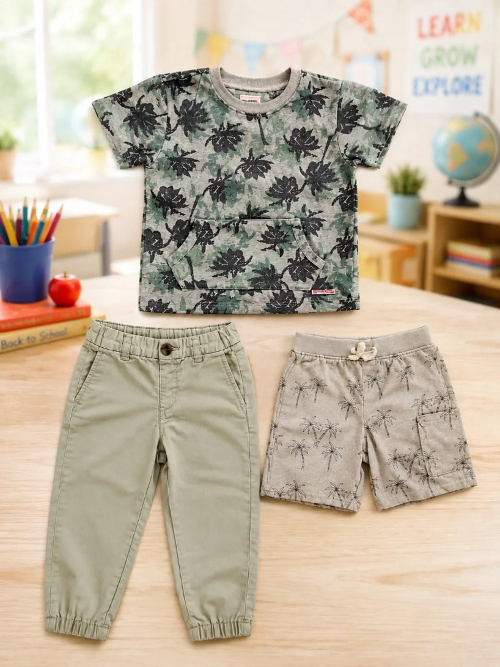 Boys 4T Summer Outfit Bundle – Hudson, H&M & Garanimals – 3 Pieces